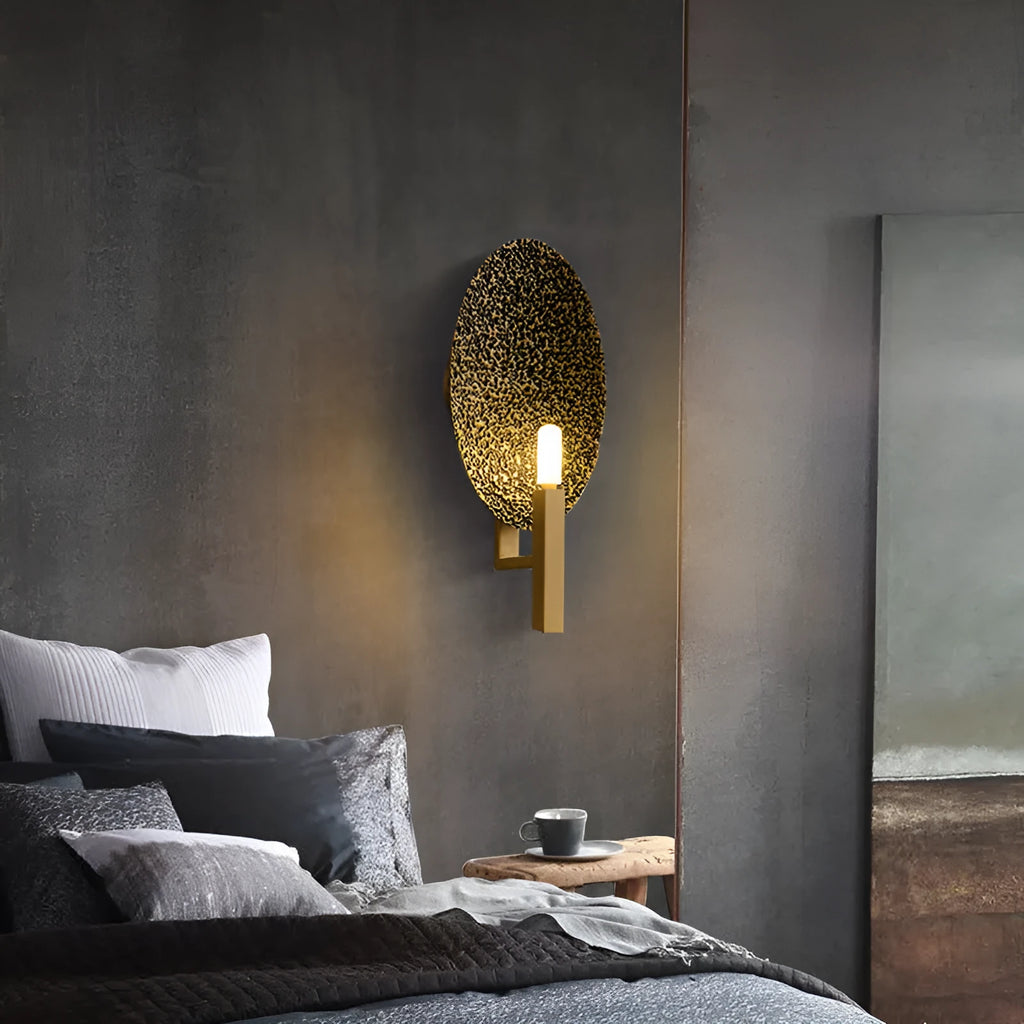 Creative art copper decorative wall lamp with warm light, post-modern style for indoor use