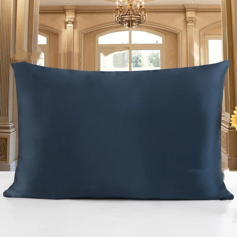 19 momme double-sided silk pillowcase shown in silver grey colour