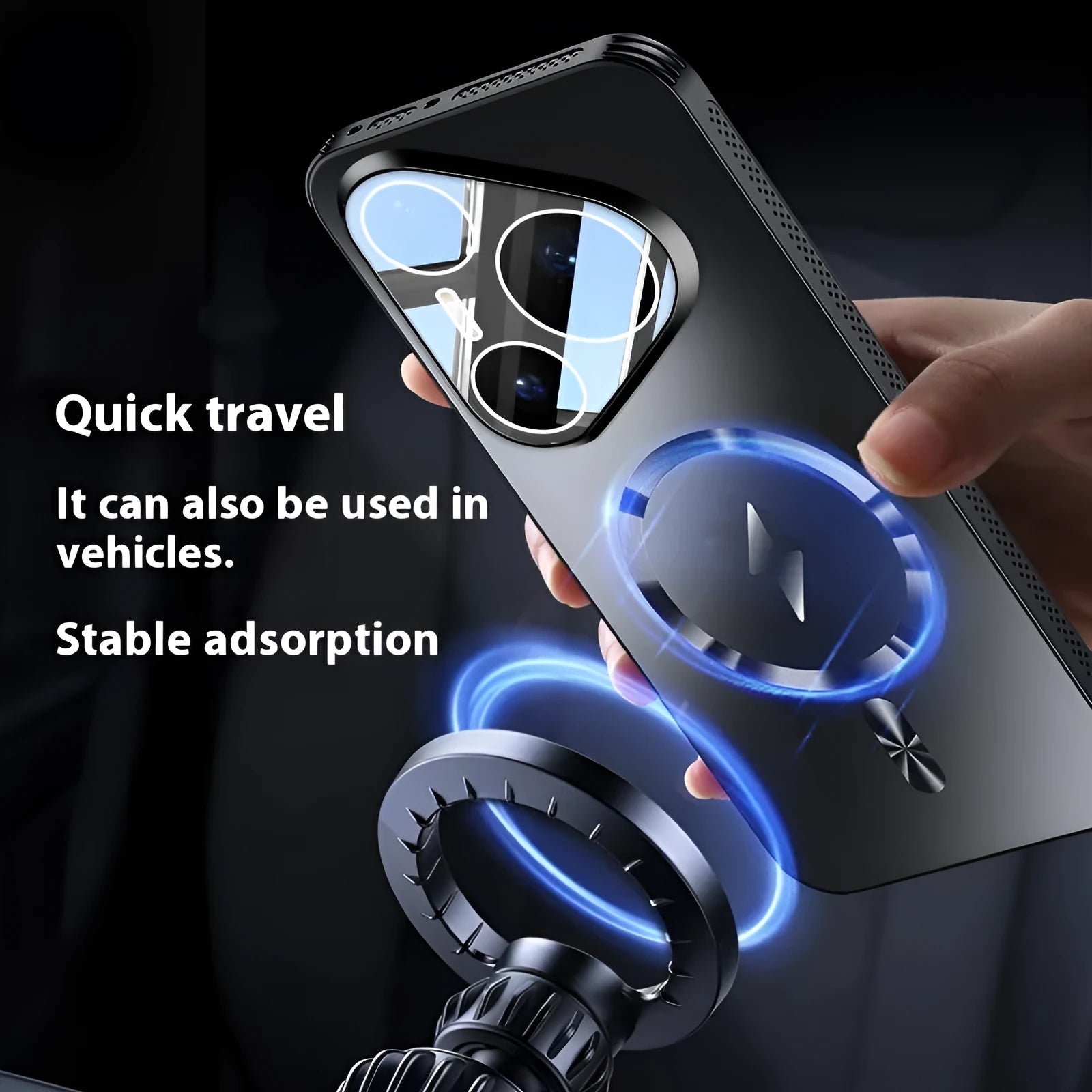Frosted magnetic belt lens protector phone case for Huawei Pura70 Pura80 in solid colour options