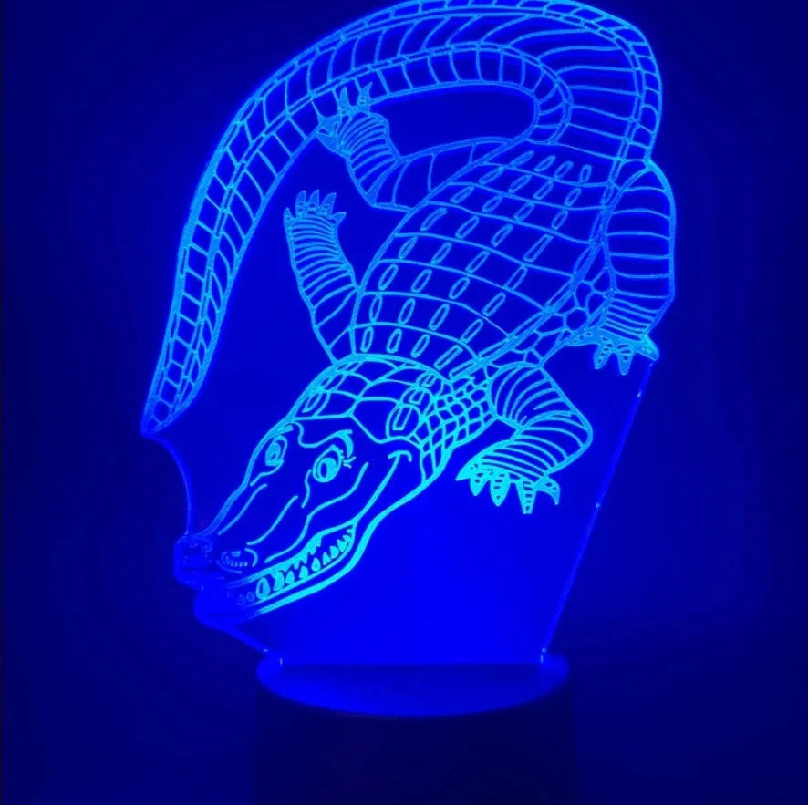 Home 3D creative LED colour changing night light with remote control and acrylic shade in black touch finish