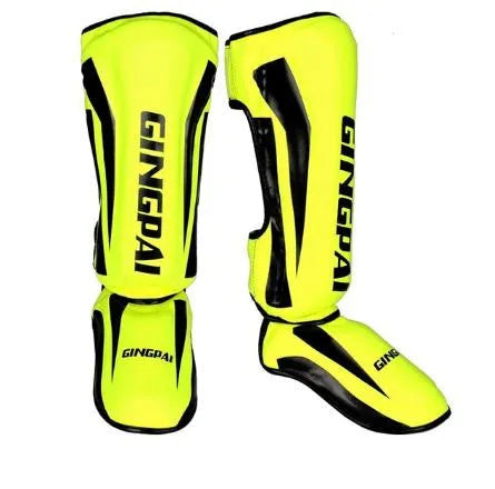Black PU leather kickboxing taekwondo foot guard with EVA padding size M