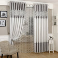 Simple blackout curtain panel shown hanging, with choice of hook, Korean hook or ring heading styles.