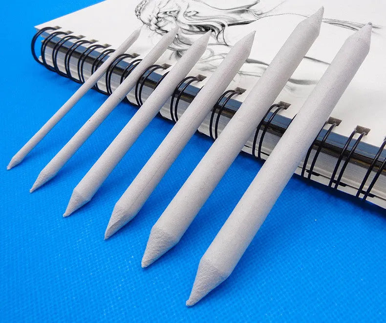 Set of 6 rice paper eraser pens in assorted colours for art sketching