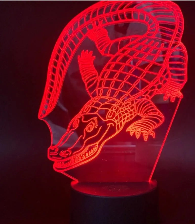 Home 3D creative LED colour changing night light with remote control and acrylic shade in black touch finish