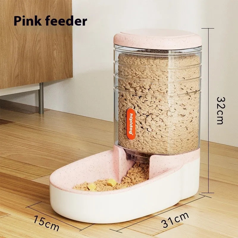 Second generation 3.8 litre automatic pet water fountain and feeder in grey, blue, green, or pink colour for dogs and cats.