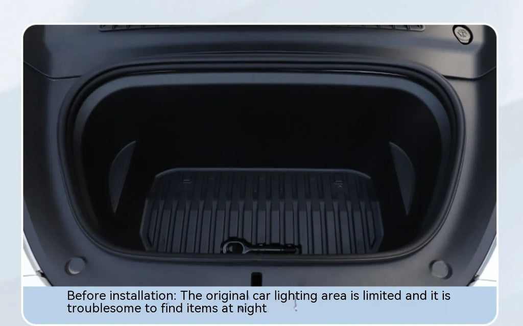 Tesla Model 3/Y front backup box ambience lighting kit with soft silicone light bar in three colour options