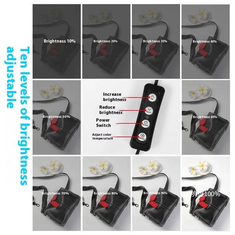 50cm foldable photo light box with USB plug and LED lighting panels