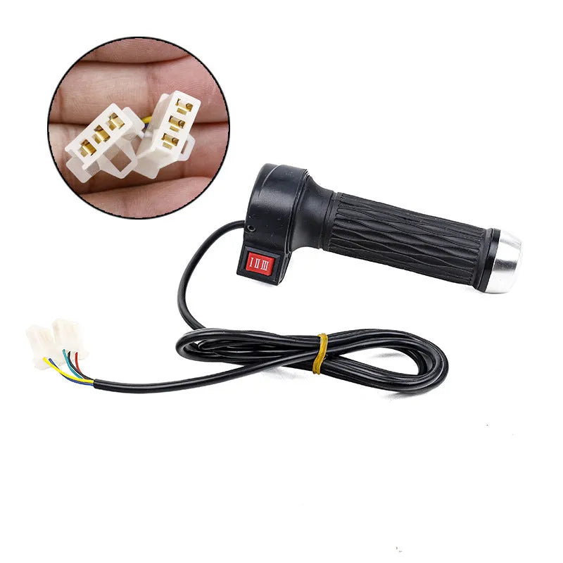 Plastic three-speed rotating handle set for electric three-wheel car conversion accelerator control.