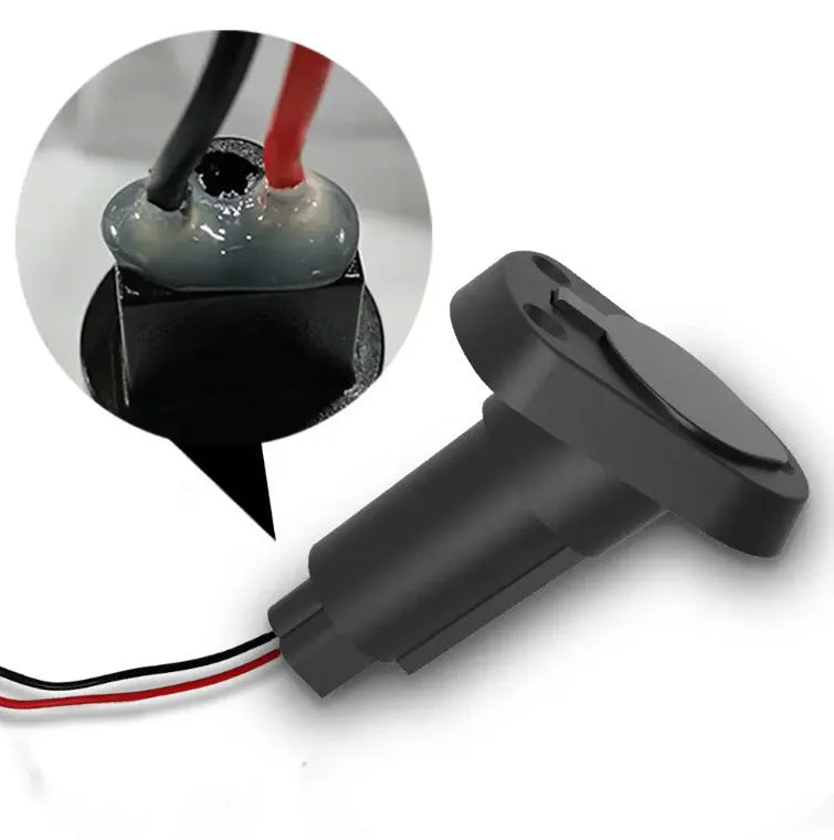 Stainless steel long pole yacht anchor light ring socket with ABS plastic base and attached wires