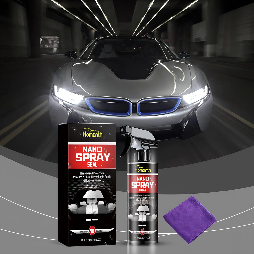 Automotive nano coating polish 120ml bottle with blue microfibre towel for car paint protection