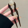 Simple U-shaped acrylic hair barrettes in multiple colour combinations
