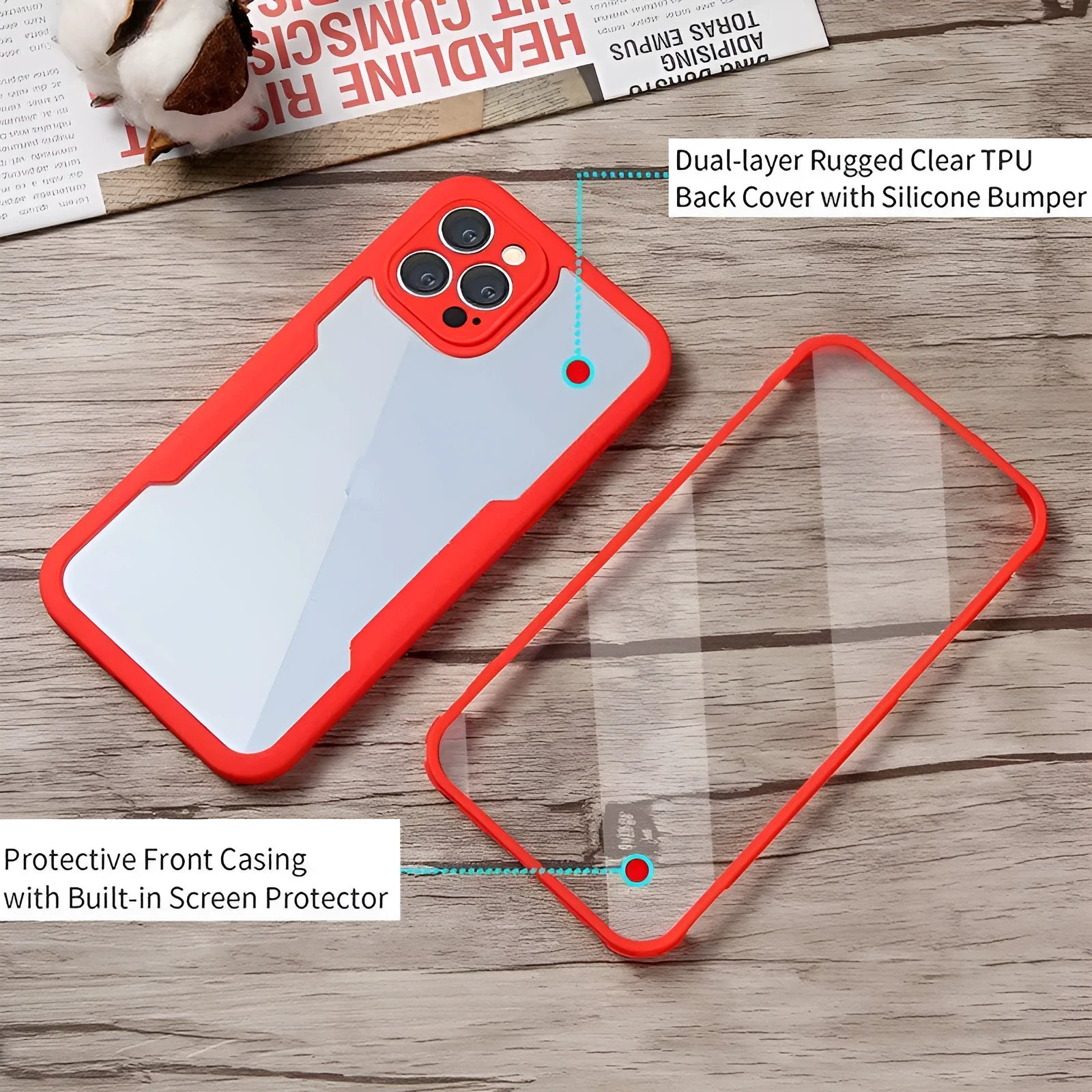 Flexible TPU iPhone mobile phone case in multiple colour options including 360 Qicai patterns
