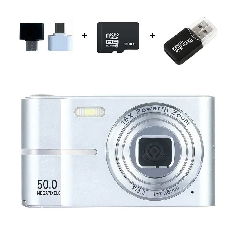 HD 4K pixel digital mini camera for students with full HD screen in multiple colours