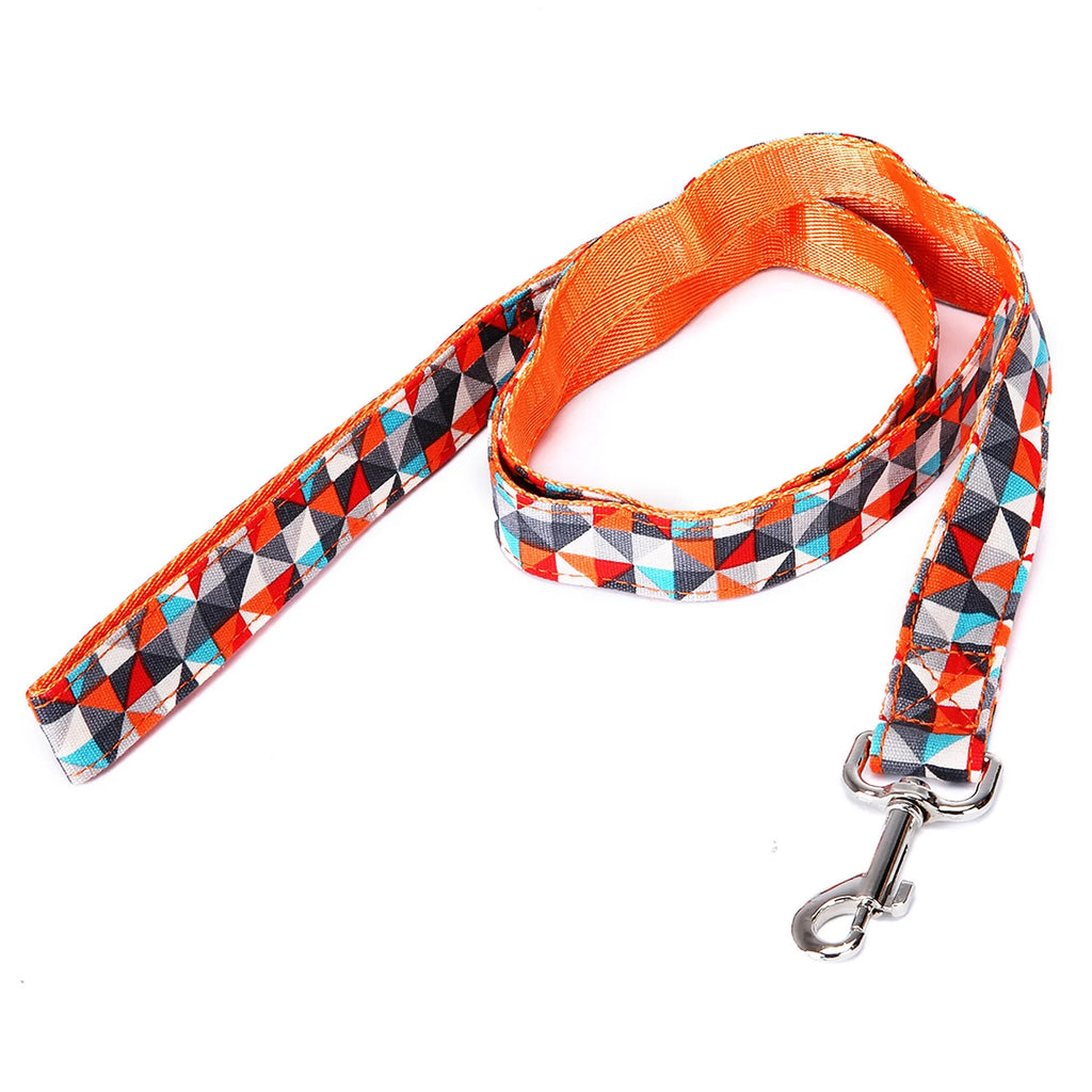 Black Christmas pet traction rope with plaid stripe pattern hand strap measuring 120cm