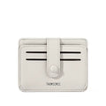 New driver's license card holder short PU bag for women, buckle closure, multiple card slots, pink colour