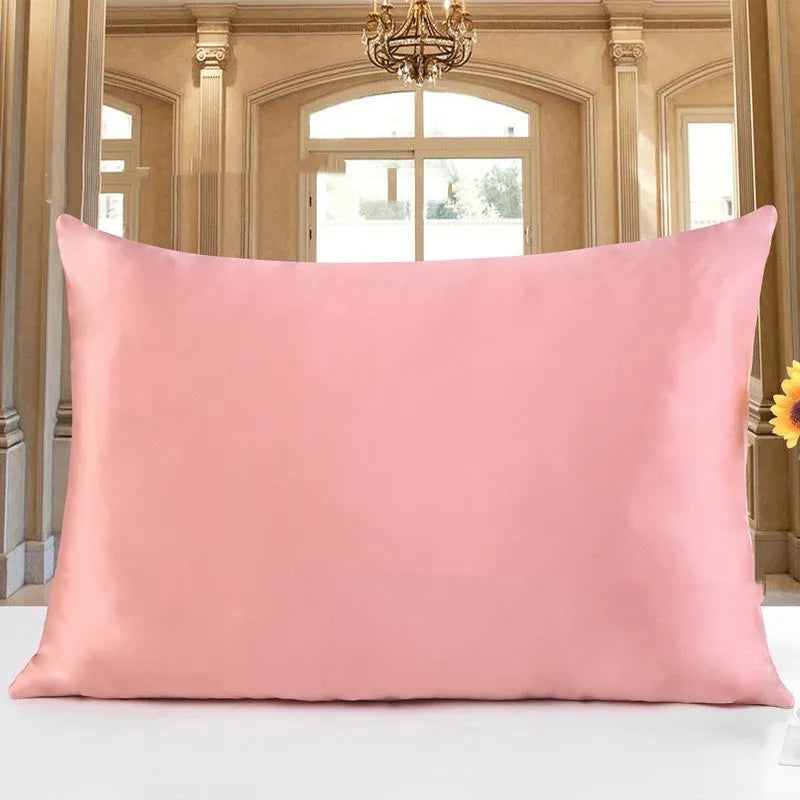 19 momme double-sided silk pillowcase shown in silver grey colour