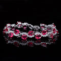 Geometric gold plated copper bracelet with inlaid zircon stones showing simple style design