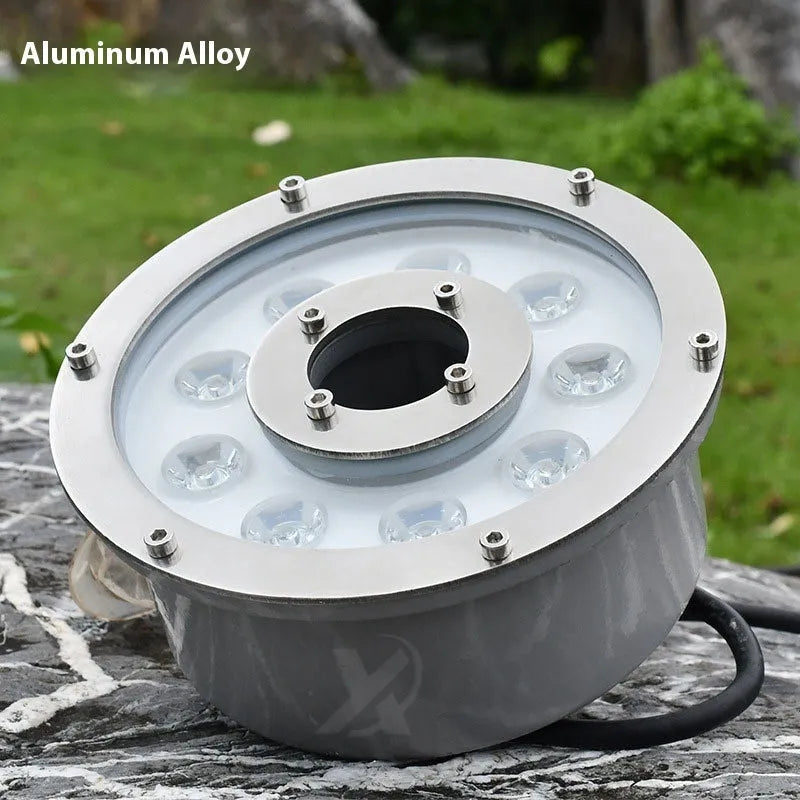 Aluminium alloy underwater garden lamp with three colour options for outdoor landscape lighting