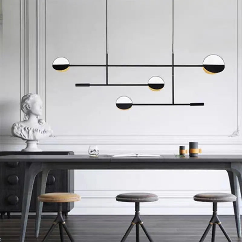 Simple 4-head alluvial gold chandelier with LED lighting for bedroom study dining room kitchen