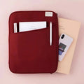 Creative simple solid colour tablet bag in nylon, 11 inch size, zipper closure, dark blue colour