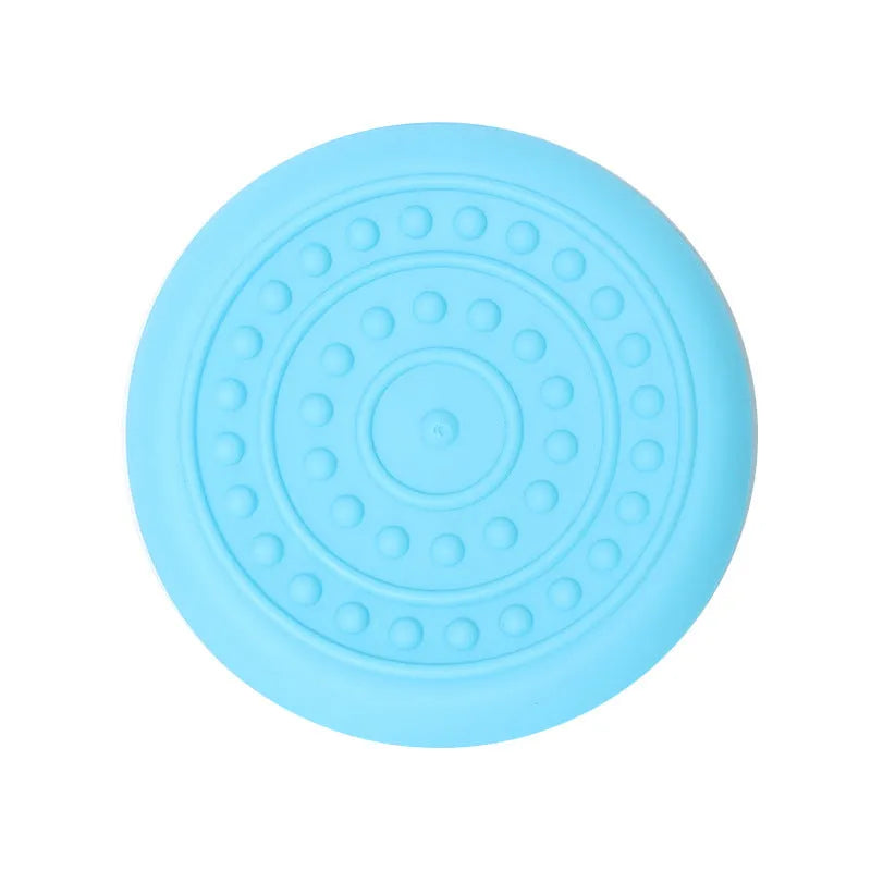 Plastic dog Frisbee toy in multiple colours for outdoor fetch play