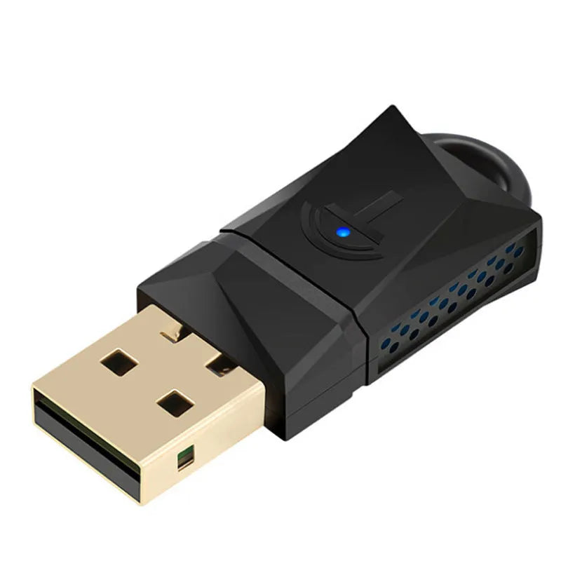 Small white USB wireless WiFi adapter with internal antenna for 300 Mbps network connection