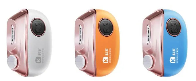 Blue automatic electric nail clippers and polish file with USB Type-C charging cable