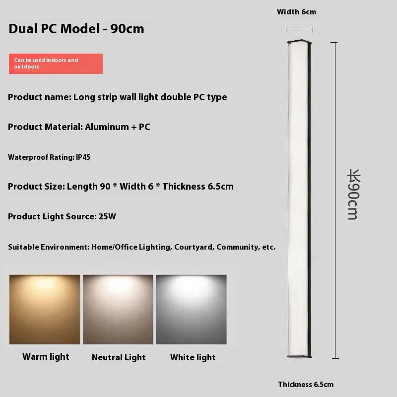 Modern simplicity outdoor wall lamp for villa courtyard entrance with 30cm length and 10W warm light option