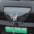 Black electric car charging rain cover with magnetic strips unfolded to 60x50cm