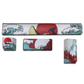 Coral Sea themed PBT keycap set with five-sided dye sublimation for Xiao Yan mechanical keyboards