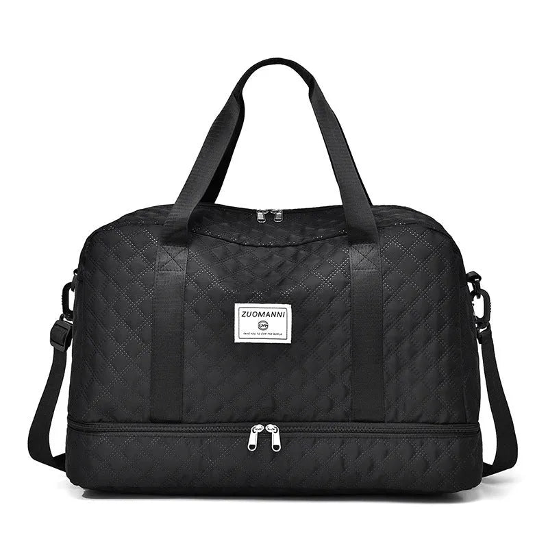 Large solid-colour Oxford cloth travel bag with a 36-55 litre capacity for buggies.