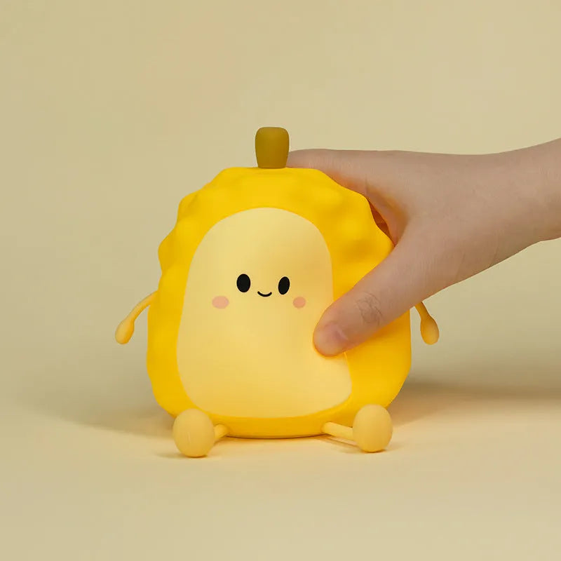 Durian silicone night light desk lamp with 1200mAh battery, 126x116x117mm, geometric cartoon design