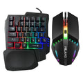 Single-handed mechanical keyboard and optional mouse with 1.5m cable for PC gaming