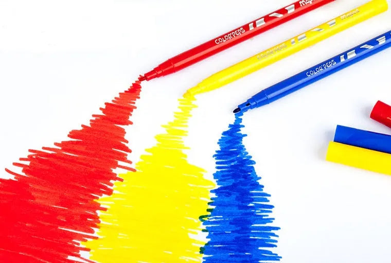 Elf watercolour pen bag 12 colours plastic pens 16cm length bagged pack for basic drawing