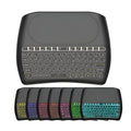 Black D8 Pro 78-key mini wireless keyboard with integrated touchpad and USB adapter.