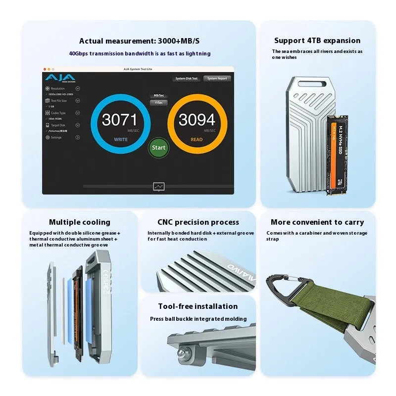 Thunderbolt 4 M.2 SSD external enclosure for Mac computers in aluminium case with 40Gbps speed
