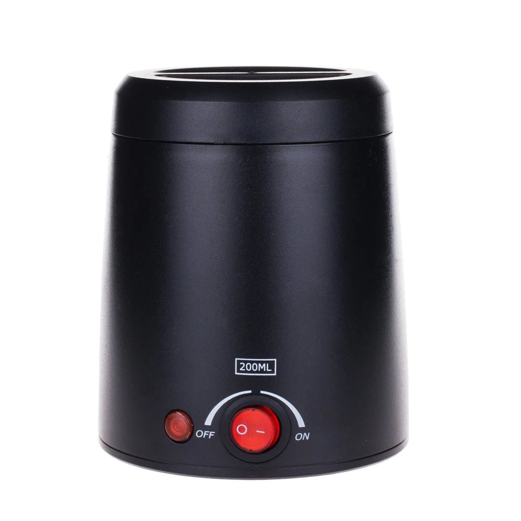 Portable constant temperature wax melting machine in black with removable power cord compact 11cm size