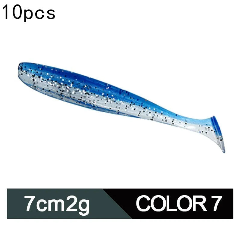 Two-colour soft PVC bionic fishing lure 7cm 2g for ocean and lake fishing