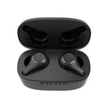 Black and white ANC active noise cancelling Bluetooth headphones with earplug design