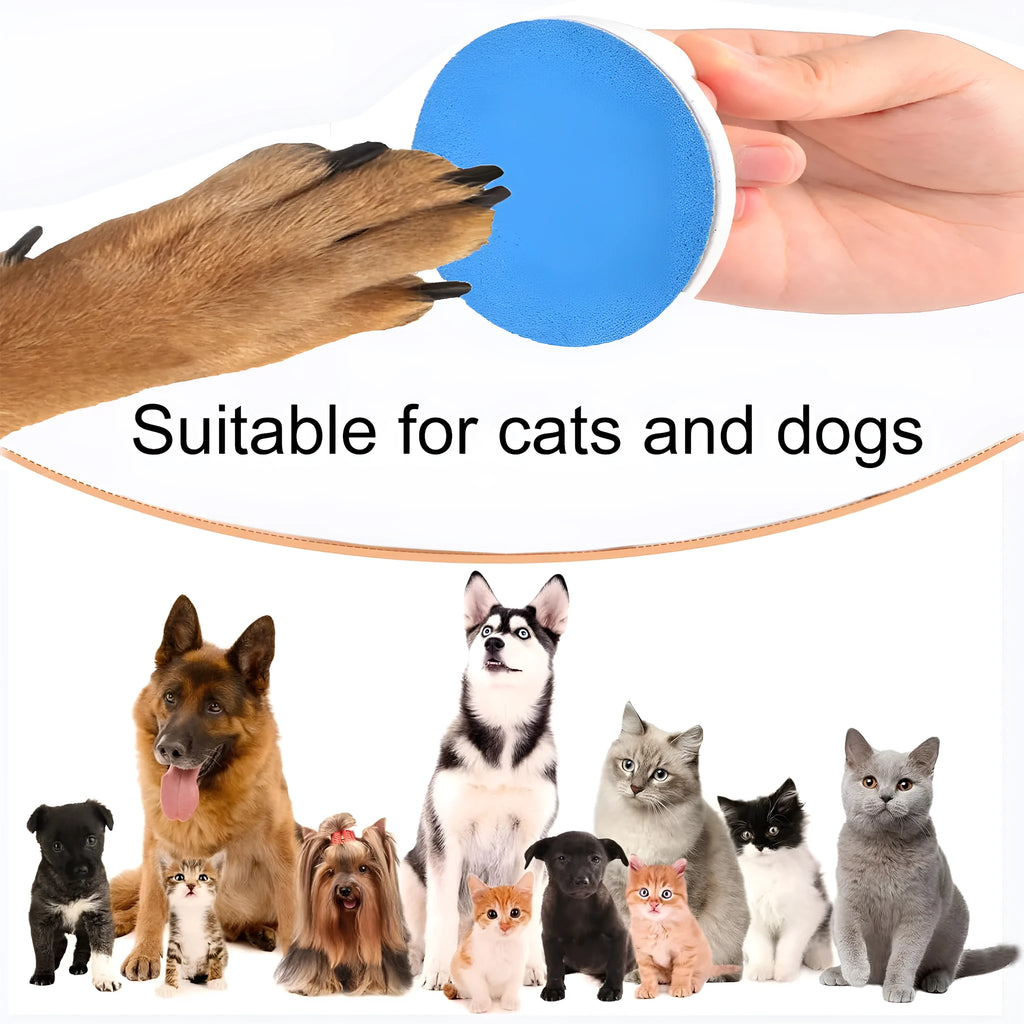 Upgraded dog nail scratch board with ergonomic handle in choice of four colours