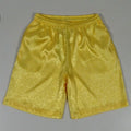 Men's black Tai Chi shorts with an elastic drawstring waistband on a white background.
