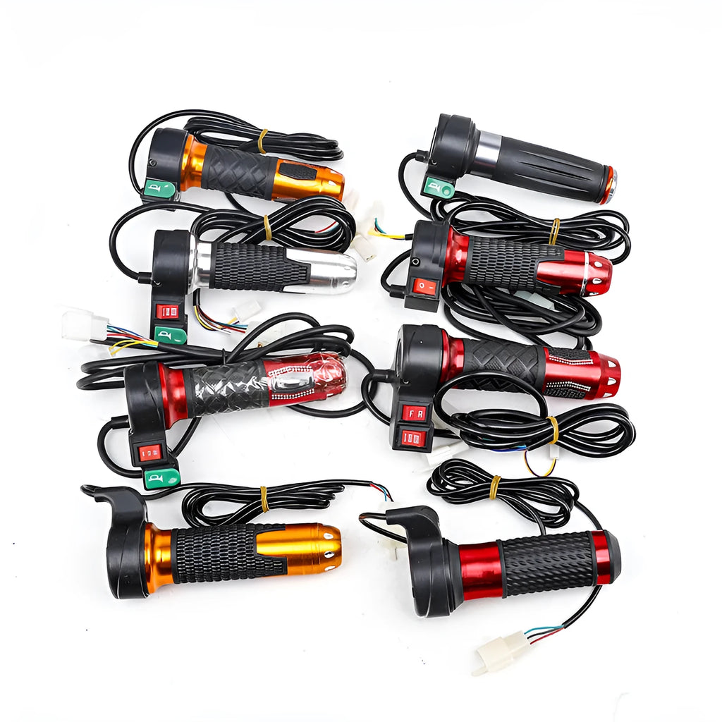 Plastic three-speed rotating handle set for electric three-wheel car conversion accelerator control.