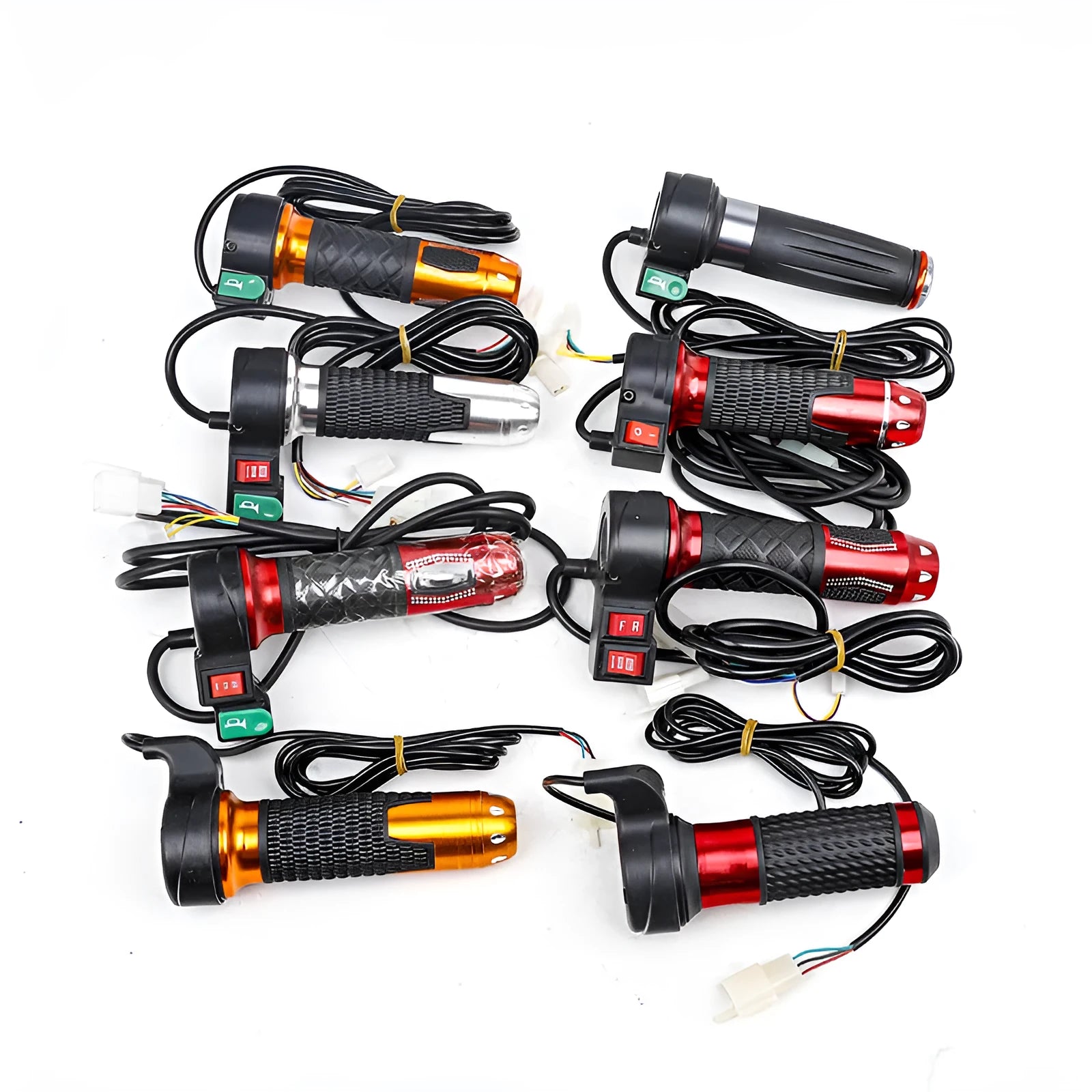 Plastic three-speed rotating handle set for electric three-wheel car conversion accelerator control.