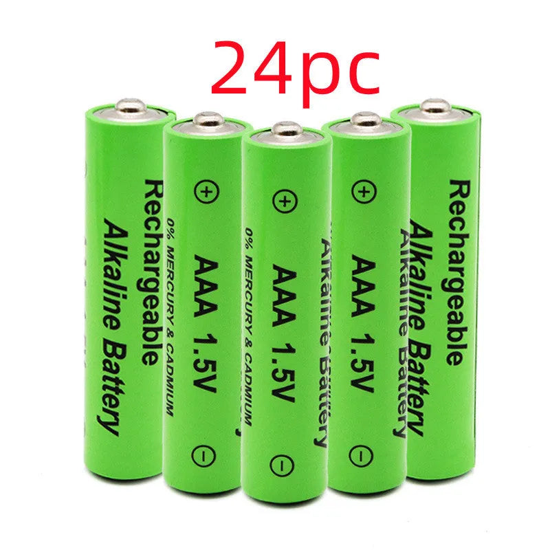 Alkaline rechargeable AA battery with 3000mAh capacity and 1.5V voltage.