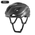 Road cycling helmet in black with PC/EPS construction and adjustable fit system