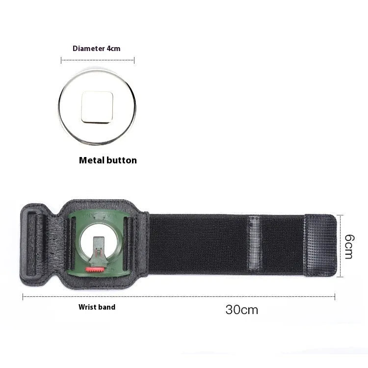 Waterproof mobile phone arm bag with adjustable strap worn on wrist, black colour, suitable for 4-7 inch smartphones