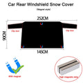 Car snow cover with magnetic strips on front windshield, made of 210D silver coated Oxford cloth