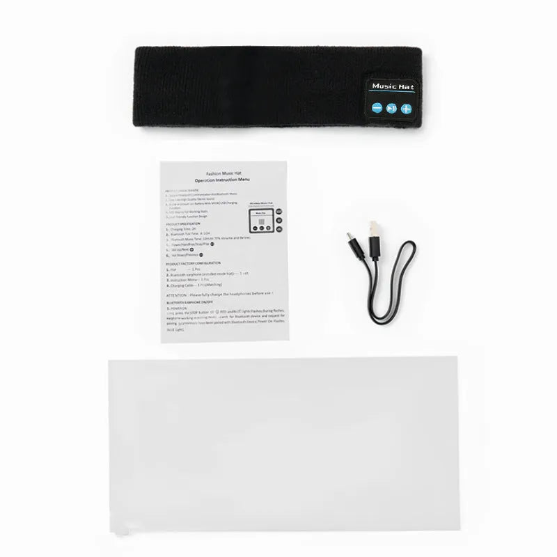 Bluetooth sports headband with removable washable sweatband in three colour options