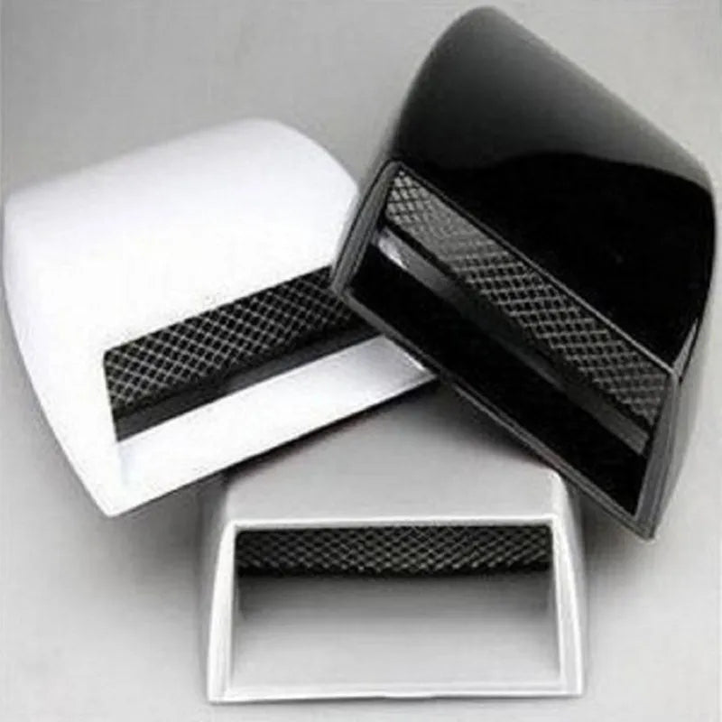 Car air vent hood simulation sticker 26x17cm ABS black plain pattern