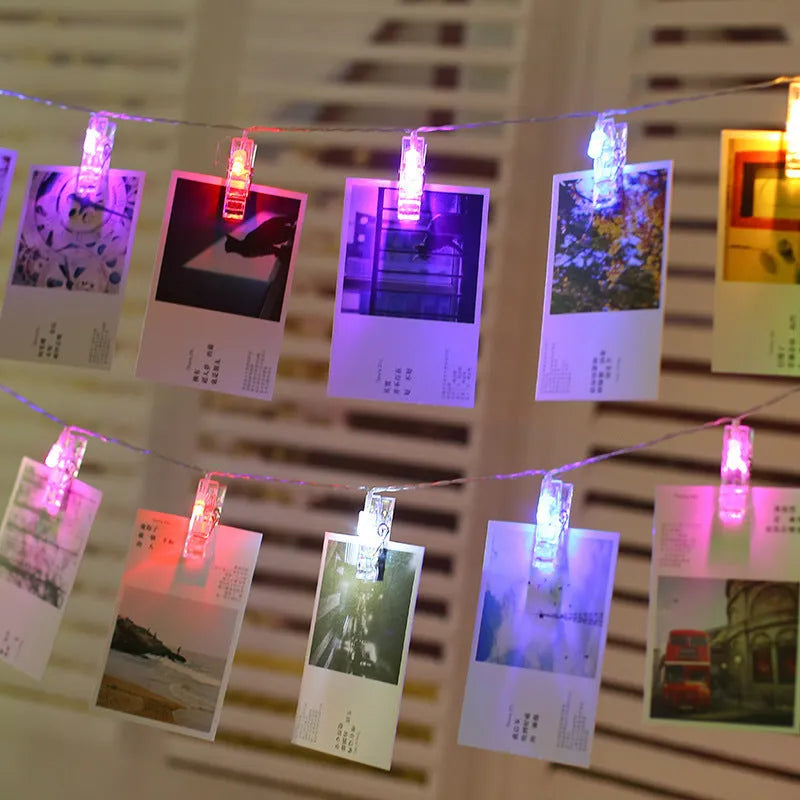 LED clip light string with plastic clips spaced 15cm apart for cake and flower decoration